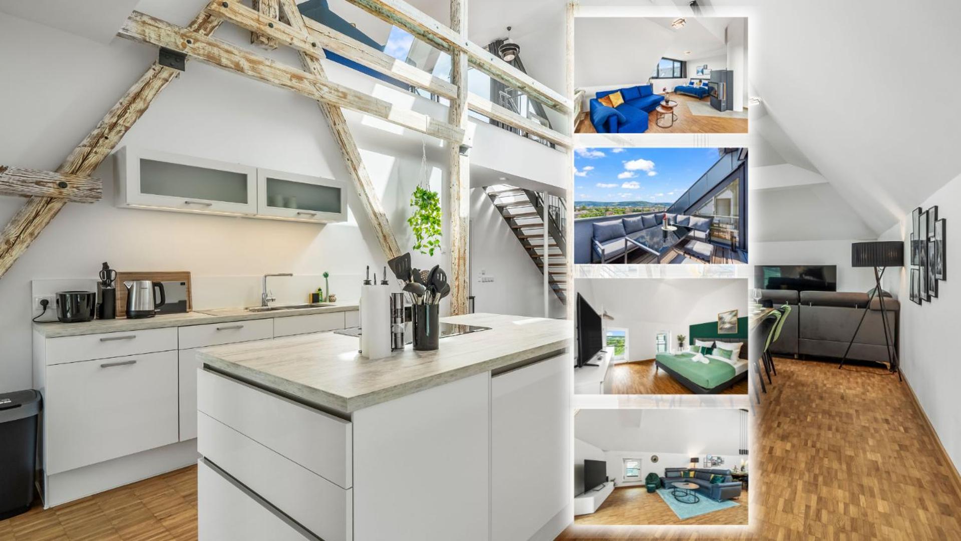 Dnd Design Loft I 170Qm I Parken I Balkon I Workstation I Netflix I Kaffee I Waschmaschine I Trockner I Xbox I Ausblick Apartment Würzburg Exterior foto